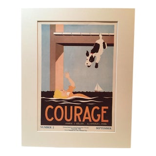 Vintage 1930's "Courage" Classroom Poster For Sale