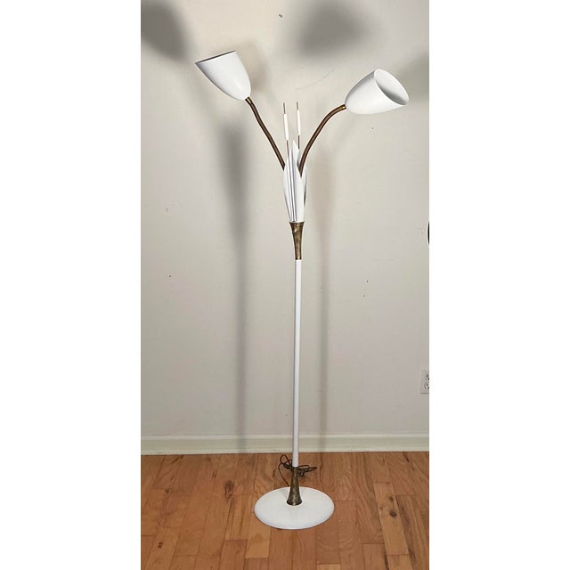 Mid-Century Modern Classic Mid-Century Modern "Cattail" Gooseneck Floor Lamp Atomic-Era, Circa 50s 60s For Sale - Image 3 of 12