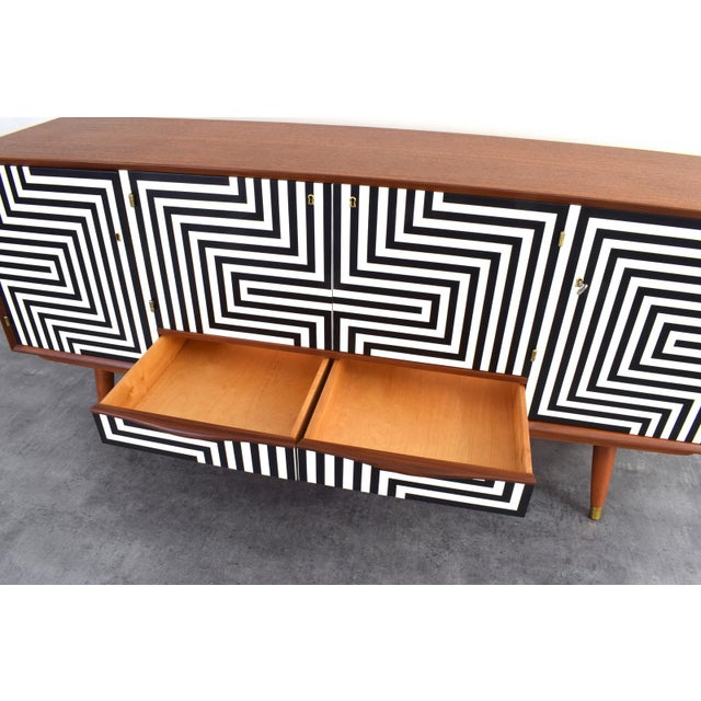 Mid-Century Modern Op-Art Hand-Painted Sideboard from Sven Andersen Møbelfabrik, 1960s For Sale - Image 18 of 18