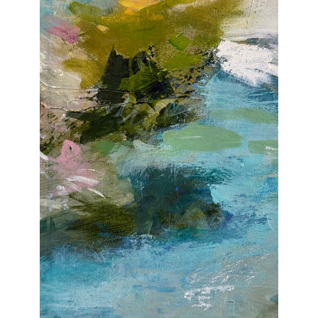 Large Original Abstract Expressionist Painting Titled "Meanwhile the World Goes On" For Sale - Image 4 of 8