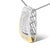 Contemporary 14K White and Yellow Gold 1.0 Cttw Princess Cut Diamond Two Tone Foldover Box Pendant 18” Box Chain Necklace (H-I Color, SI2-I1 Clarity) For Sale - Image 3 of 5