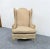 French Mid 20th Century Louis XV Style Cream Wingback Chair For Sale - Image 3 of 7