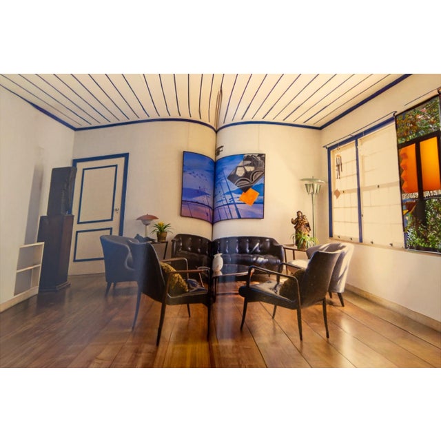 Pair of “Concha” Armchairs in Green Suede, Joaquim Tenreiro, 1960s - Lot 256A For Sale - Image 10 of 11