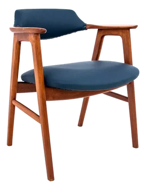 Danish Leather and Teak Armchair, 1960s