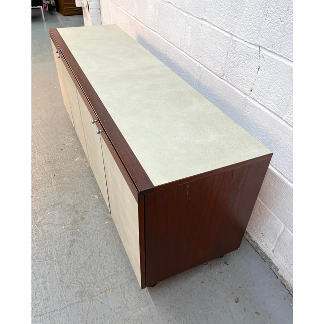 Brick Red Mid-Century Modern Style Office Credenza For Sale - Image 8 of 17
