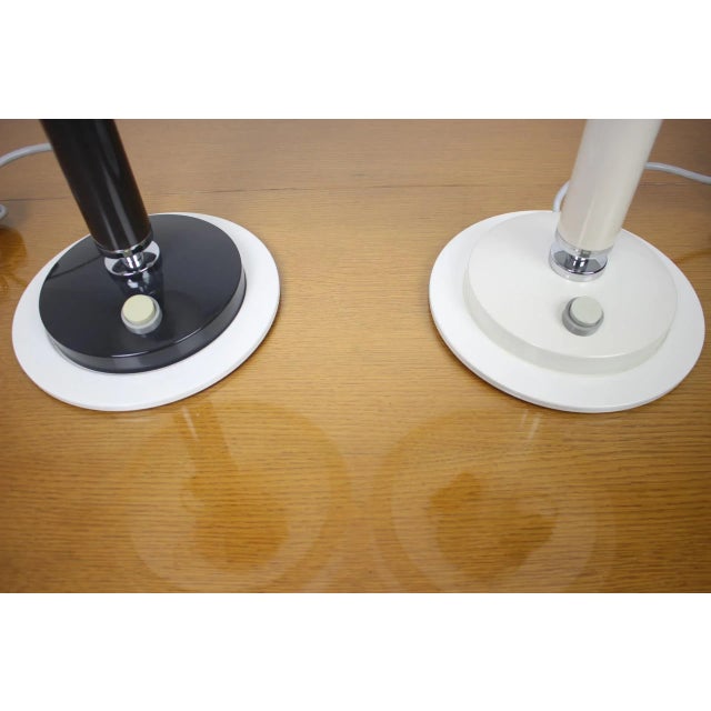 Black and White Table Lamps from Napako, 1960s, Set of 2 For Sale - Image 4 of 13