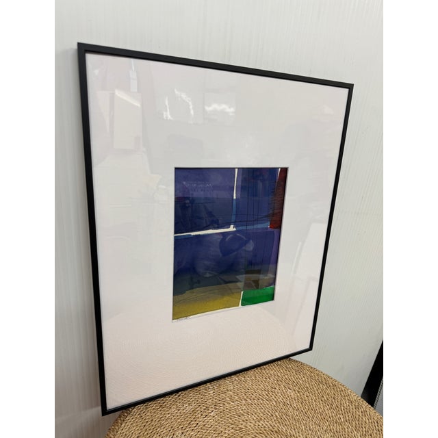 Design Plus Gallery presents the Original Acrylic Painting Violet Blue Study by Isabel Wyatt. The artwork is dark blue to...