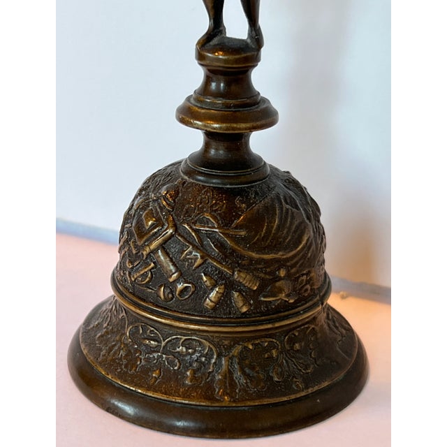 Figurative 1930s Miniature Portuguese Dinner Bell For Sale - Image 3 of 5
