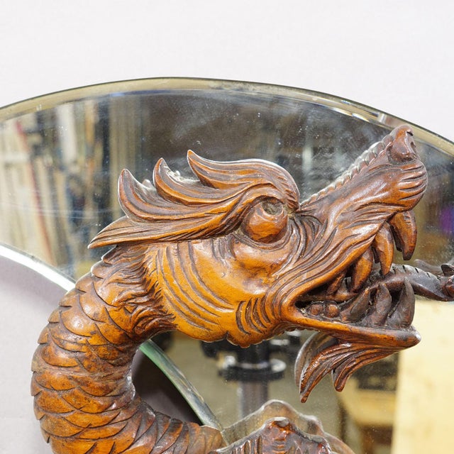Victorian Victorian Mirror With Carved Dragon Attr. To Gabriel Viardot Ca. 1880 For Sale - Image 3 of 8