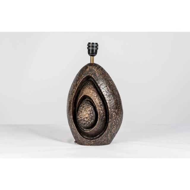 Bronze Sculptural Lamp by Fernand Dresse, 1970s For Sale - Image 4 of 8