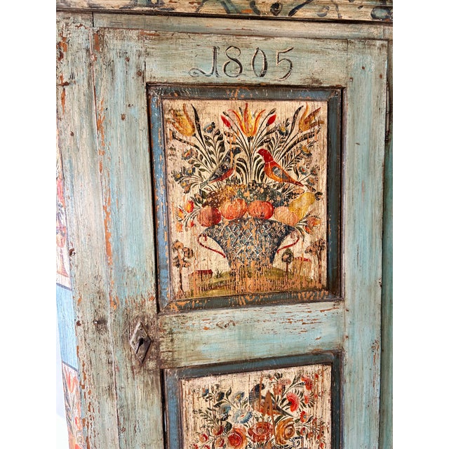 1805 Armoire Tyrolean Alpine Folk Schrank For Sale - Image 15 of 17