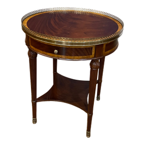 Traditional Round Mahogany Lamp Table by Leighton Hall - Showroom Sample