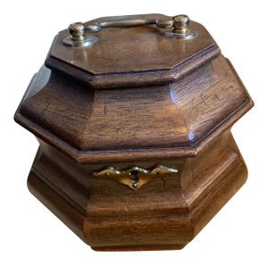 Vintage Wooden Tea Caddy