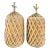 Vintage 1980s Woven Rattan Table Lamps - Pair For Sale