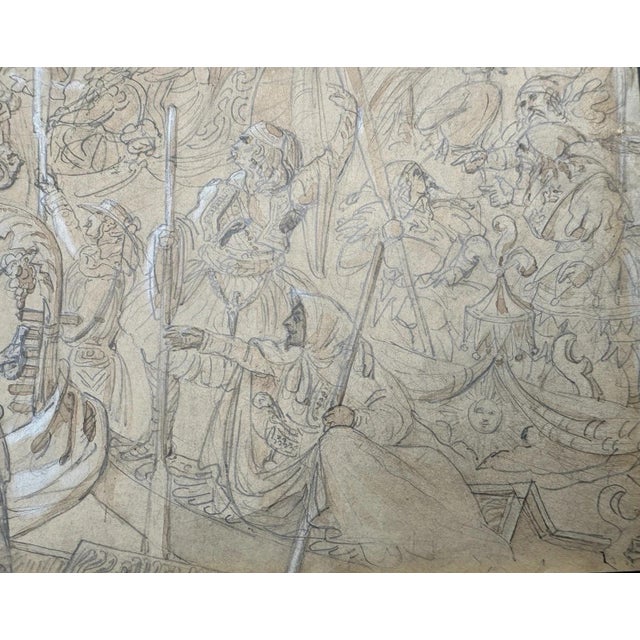 Venice Regatta, Figurative Composition, Drawing, Framed For Sale - Image 11 of 13
