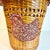 Wood 1980s Vintage Farmhouse Boho Chic Chicken Wicker Wastebasket With Calico Fabric Liner. For Sale - Image 7 of 11