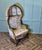 Vintage Boudoir Chair in Velvet, 1920 For Sale - Image 6 of 8
