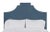 Nadine California King Headboard, Navy Linen For Sale