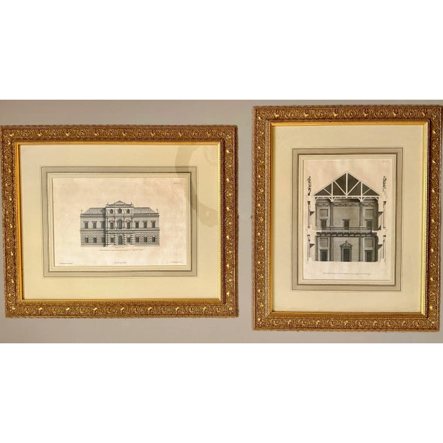 An elegant pair of 1729 bookplates, enclosed in ornate gilt wood frames with French matting. Plate 51 from a 1729 English...