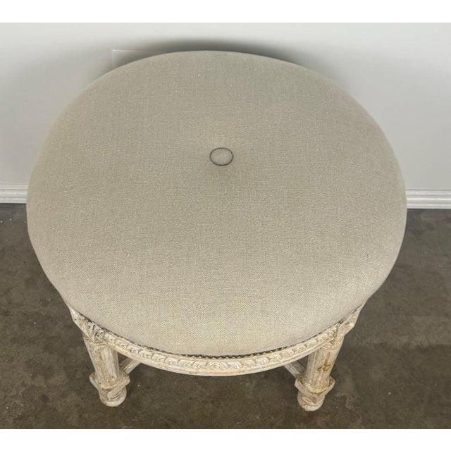 French Neoclassical Upholstered Ottoman, Early 20th Century. For Sale - Image 4 of 14