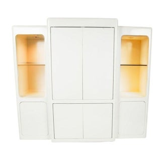 White Lacquer Media Cabinet For Sale