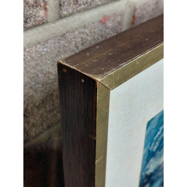 Framed Signed J. Akston "Blight, 1974" Acrylic and Enamel on Paper For Sale - Image 11 of 11