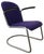 Purple Upholstery & Black Armrests 413 Chair by W. H. Gispen for Gispen Culemborg, 1950s For Sale