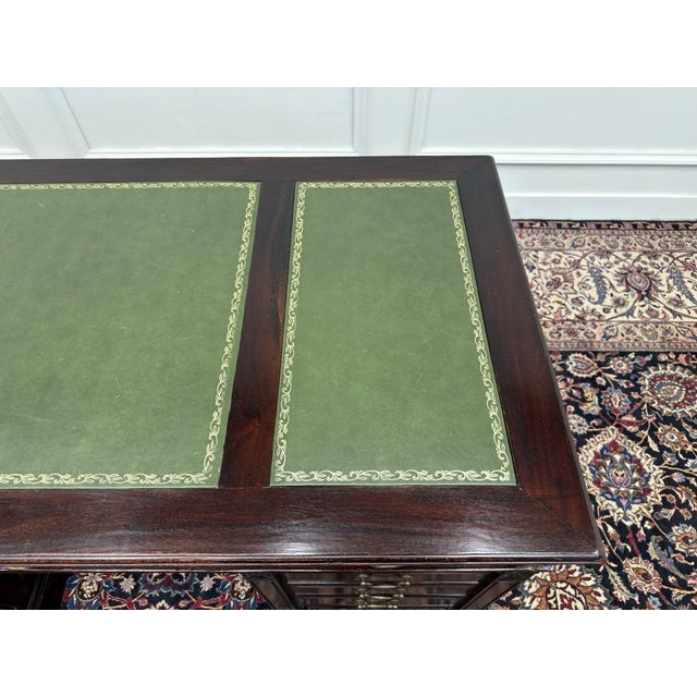 English Teak Chesterfield Desk For Sale - Image 16 of 18