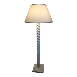 Vintage Monumental Cast Plaster Twist Design Floor Lamp 1980’s For Sale
