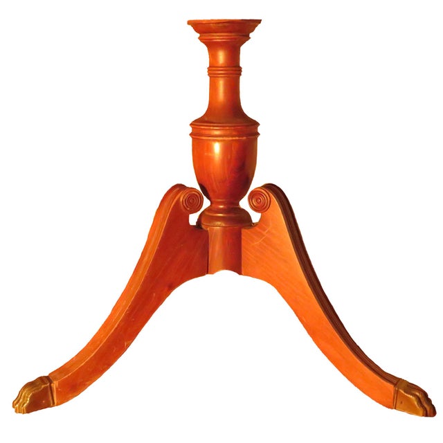 Thomasville Thomasville Mahogany Table Double Pedestal With Leaf & Custom Pads For Sale - Image 4 of 10