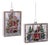 Glass Santa Window Ornament Set of 6 For Sale