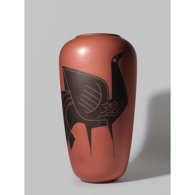 Ceramic Large Sgraffito Terracotta Ceramic Vase by Joep Thissen for Loré, 1960 For Sale - Image 7 of 7