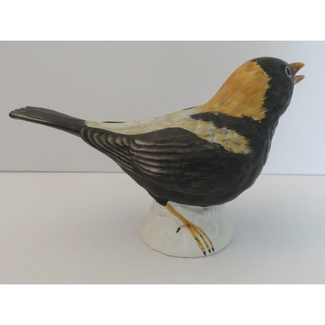 Vintage 1975 Goebel West Germany Porcelain Bisque Black Bird Figurine 38505 For Sale - Image 4 of 6