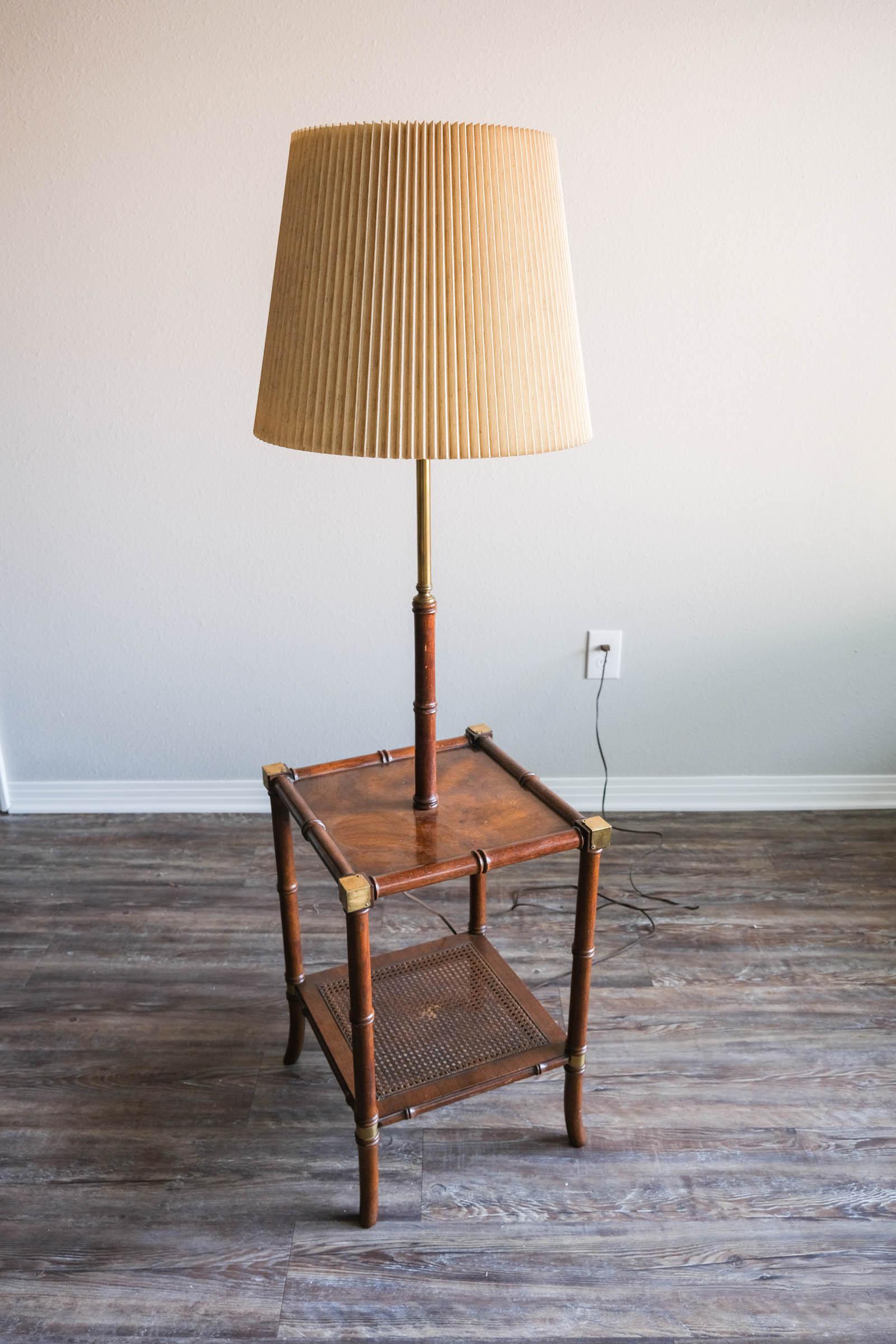 lamp table combo vintage