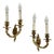 Mid-Century Bronze Wall Sconces, Belgium, 1960s, Set of 2 For Sale