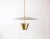 White Edward Wormley for Lightolier Pendant Lamp Brass and Lacquer 1950s For Sale - Image 8 of 9
