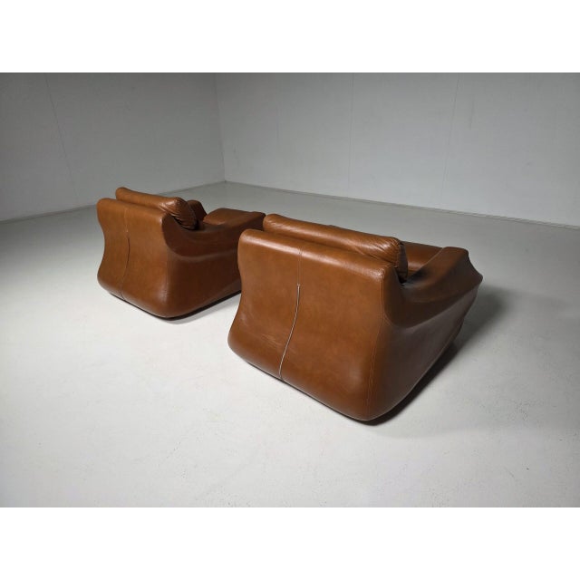 1970s Space Age Italian Lounge Chairs attributed to De Pas, D’Urbino & Lomazzi, Set of 2 For Sale - Image 5 of 9