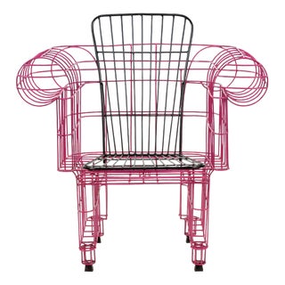 Minimalisti Series Lady Armchair in Iron by Anacleto Spazzapan For Sale