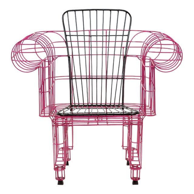 Minimalisti Series Lady Armchair in Iron by Anacleto Spazzapan For Sale