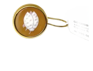 Ippolita Ladybug Shell Cameo Clear Quartz Single 18k Gold Earring