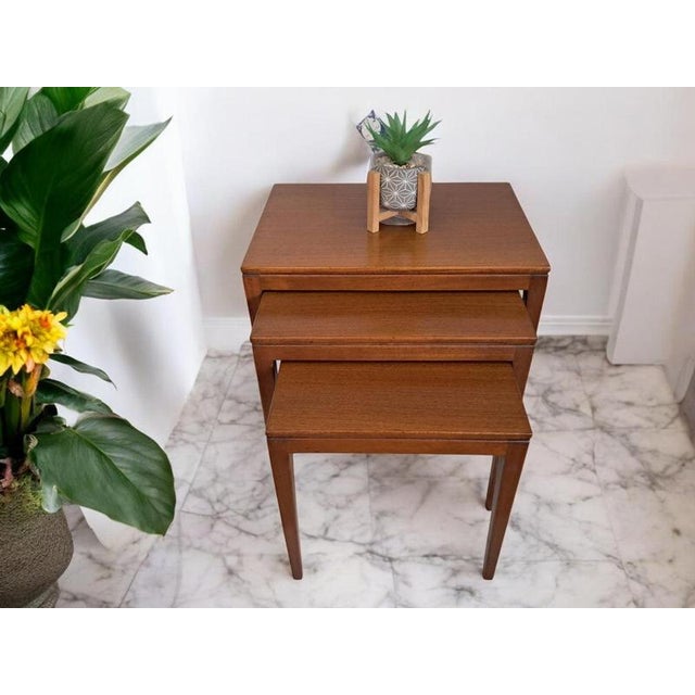 Vintage Nesting Tables in Teak, 1960, Set of 3 For Sale - Image 14 of 14
