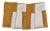 Misette Bauhaus Embroidered Linen Napkins in Amber, Set of 4 For Sale