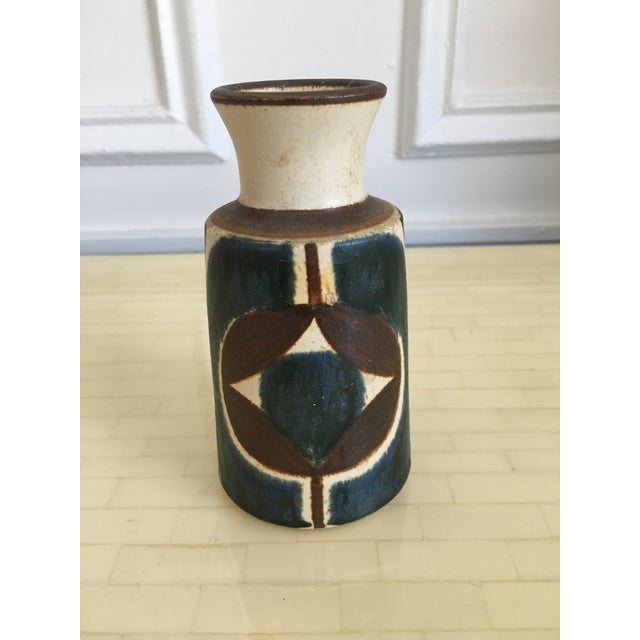 Bornholm Danish Brown And Blue Vase Chairish