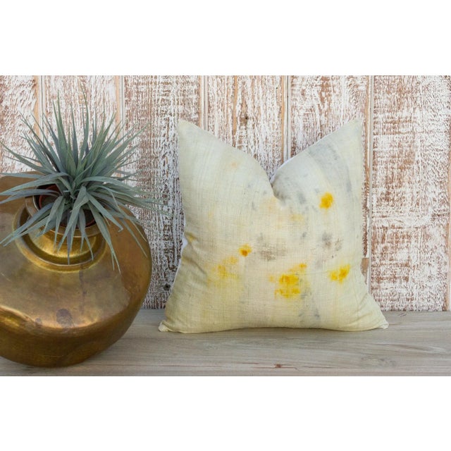 Vintage Akai Tie Dyed Organic Silk Pillow For Sale - Image 9 of 10
