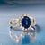 Natural Sapphire Diamond Ring Size 6.25 14k W Gold 2.31 TCW Certified For Sale - Image 9 of 14