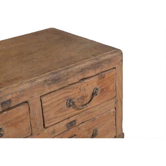 Vintage Indian Teakwood 4-Drawer Chest on Iron Legs, the 4 drawer chest is what the Indians sometimes call a "desk" which...