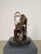 Art Nouveau Parisienne Lady Bronze, Seated at Café Table on Marble – 14” Tall For Sale - Image 10 of 11