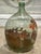 Transparent Hand Painted Antique Demi John Bottle From Normandy, France, ‘Pinot Noir’, Original Crate For Sale - Image 8 of 13