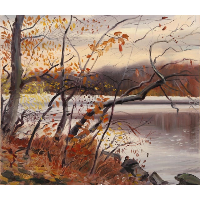 The Cold Water, Erik Freyman Oil on Board, Signed in Pen For Sale - Image 4 of 4