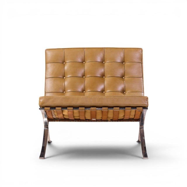 Mid 20th Century Mies Van Der Rohe for Knoll Mid Century Barcelona Lounge Chairs - Pair For Sale - Image 5 of 13